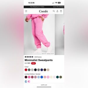 Comfrt Pink Sweatpants